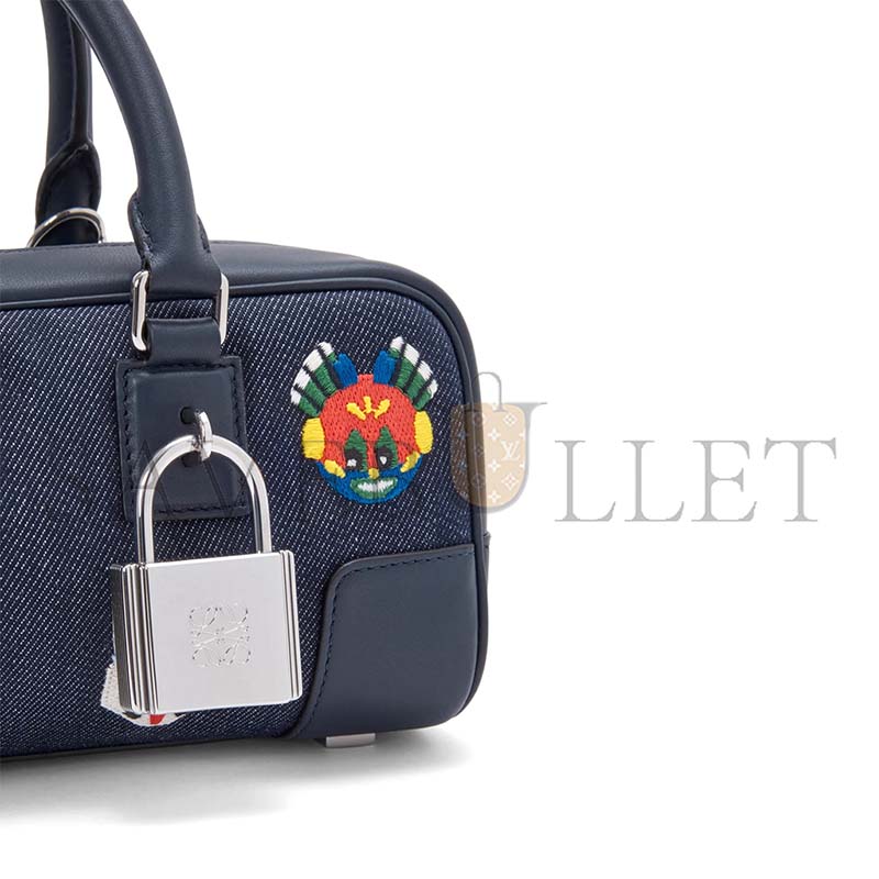 LOEWE CATS AMAZONA 23 CROPPED BAG IN EMBROIDERED DENIM A039N23X15-5100 (23*11*10cm)